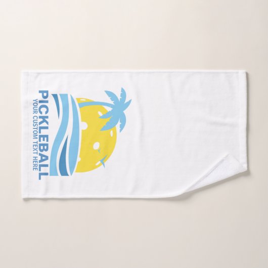 Pickleball Tropical Palm Tree Sun Je aangepaste te Handdoek (Handdoek)