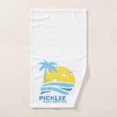 Pickleball Tropical Palm Tree Sun Je aangepaste te Handdoek (Handdoek)