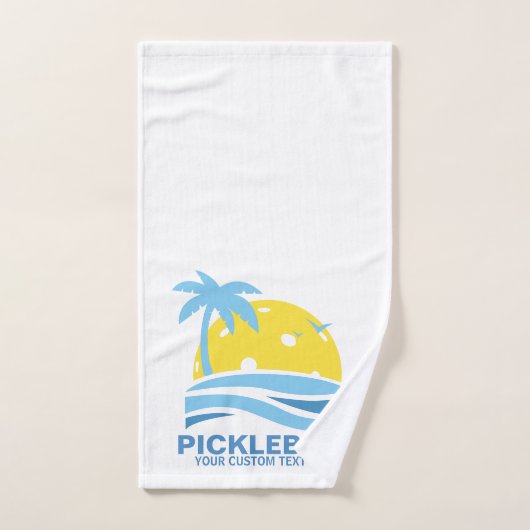 Pickleball Tropical Palm Tree Sun Je aangepaste te Handdoek (Handdoek)