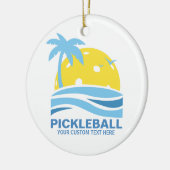 Pickleball Tropical Palm Tree Sun Je aangepaste te Keramisch Ornament (Links)