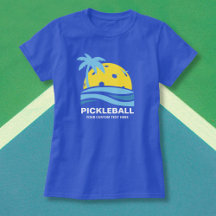 Pickleball Tropische Palmboom Zon Je Eigen Tekst