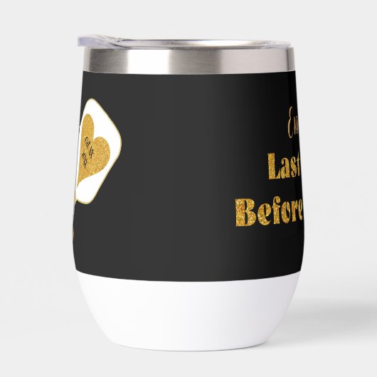 Pickleball Trouwdag Zwart en Goud Persoonlijk (Rechts)