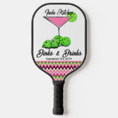 Pickleball Trouwfeest Cosmo Cocktail Persoonlijk Paddle (Achterkant)