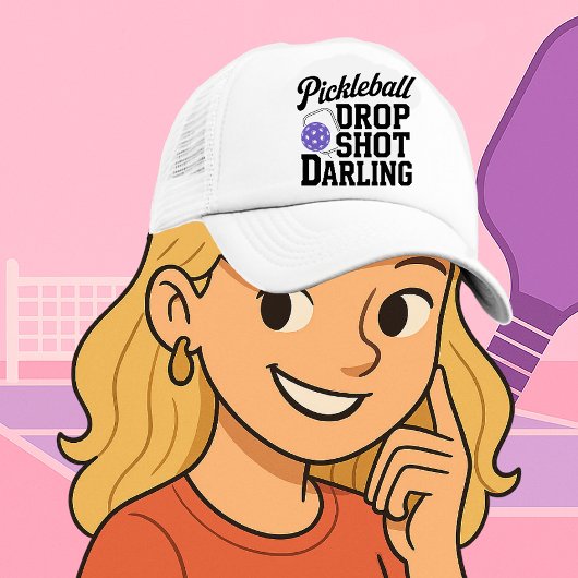 Pickleball Trucker Hoed Drop Shot Darling Pet