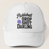 Pickleball Trucker Hoed Drop Shot Darling Pet (Voorkant)