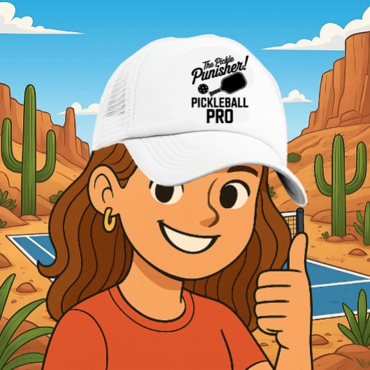 Pickleball Trucker Hoed met Pro Paddle Power Pet