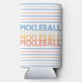 Pickleball Typografie Modern Stripe Seltzer Blikjeskoeler (Achterkant)