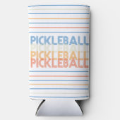 Pickleball Typografie Modern Stripe Seltzer Blikjeskoeler (Voorkant)