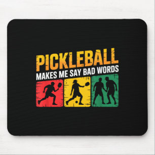 Pickleball-uitdrukking grappige humor voor toegewi muismat