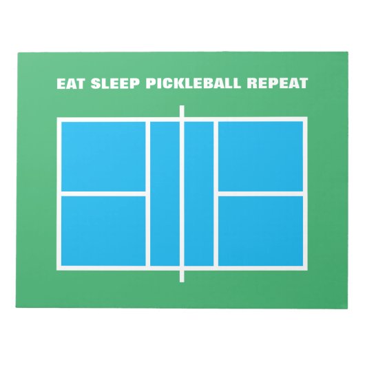Pickleball-uiteinden aangepaste coaching les notitieblok (Voorkant)