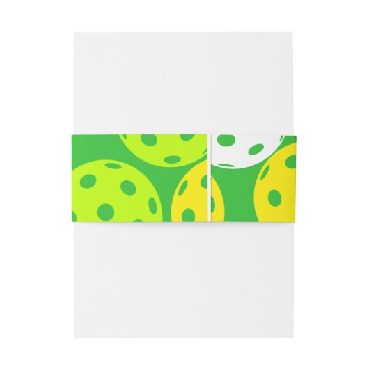 Pickleball Uitnodiging Belly Bands voor uw vriende Uitnodigingen Wikkel (Achterkant Voorbeeld)