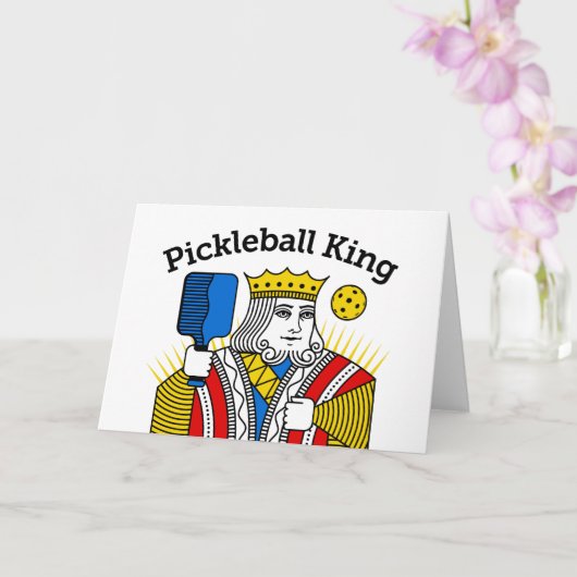 Pickleball-uitnodigingskaart - Pickleball-koning Kaart (Orchidee)