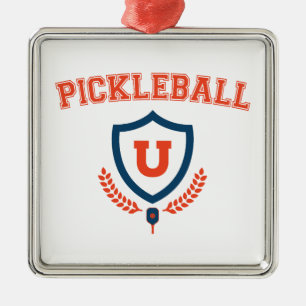 Pickleball University Metalen Ornament