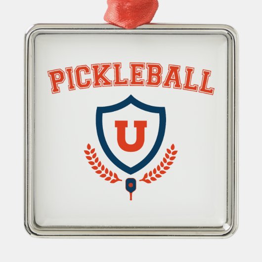Pickleball University Metalen Ornament (Voorkant)