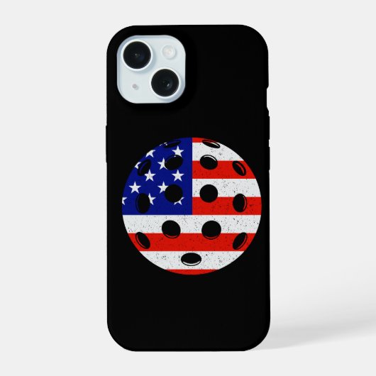Pickleball USA - Pickleball iPhone 15 Case (Achterkant)