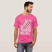 Pickleball USA - US Flag Pickleball Player, Paddle T-shirt (Voorkant volledig)