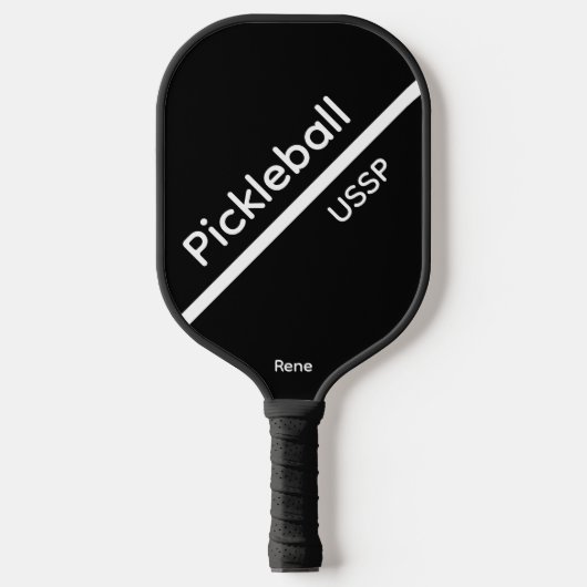 Pickleball USSP Name Black Pickleball Paddle (Voorkant)