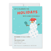 Pickleball Vakantie Party Humoristische Sneeuwman