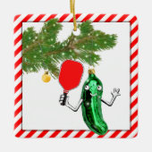 pickleball-vakantie-verzamelobject keramisch ornament (Voorkant)