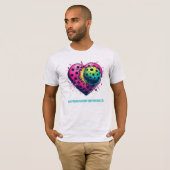 Pickleball Valentijn Gift Pickleballer Paar T-shirt (Voorkant volledig)
