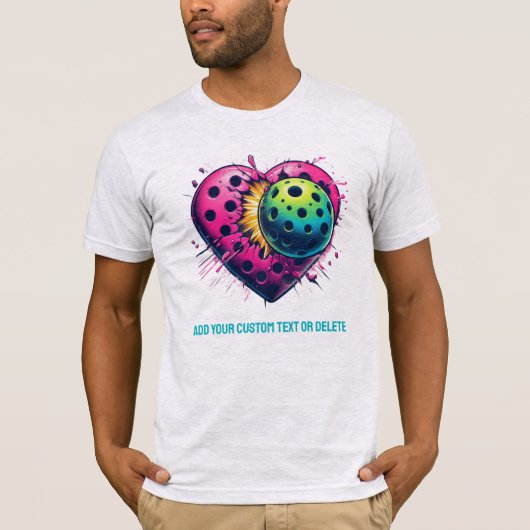 Pickleball Valentijn Gift Pickleballer Paar T-shirt (Voorkant)