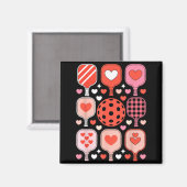 Pickleball valentijnsdag grappig hart paddleball magneet (Voorkant / Achterkant)