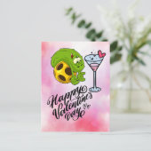 Pickleball Valentijnsdag grappig met wijn Feestdagenkaart (Staand voorkant)