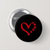 Pickleball Valentijnsdag Hart Pickleball Ronde Button 5,7 Cm (Voorkant /achterkant)