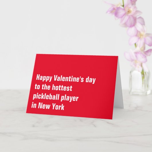 Pickleball 💘 Valentijnsdag Kaart (Orchidee)
