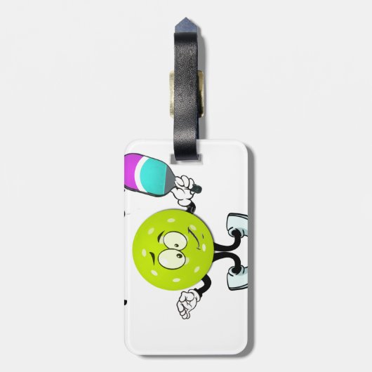 Pickleball: van jou bagagelabel (Achterkant verticaal)