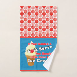 Pickleball Vanilla Soft Serve Cone Rood Wit Blauw Handdoek