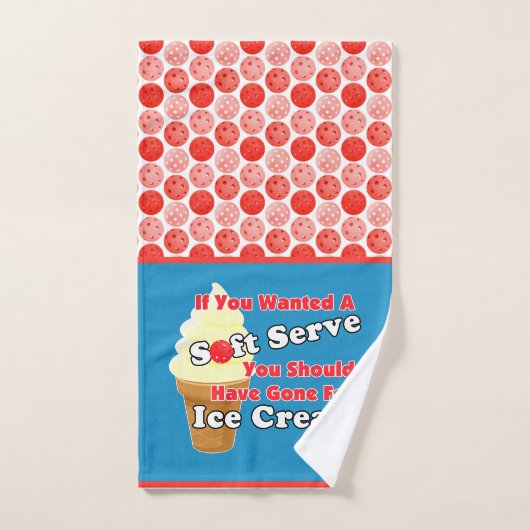 Pickleball Vanilla Soft Serve Cone Rood Wit Blauw Handdoek (Handdoek)