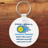 Pickleball Verbeterd Geheugen Grappig  Sleutelhanger (Achterkant)