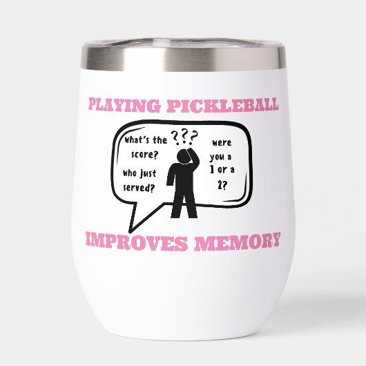 Pickleball verbetert geheugen Funny (Achterkant)