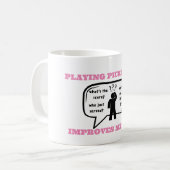 Pickleball verbetert geheugen Funny Koffiemok (Voorkant links)