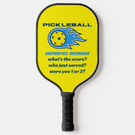 Pickleball verbetert geheugen Funny Pickleball Paddle