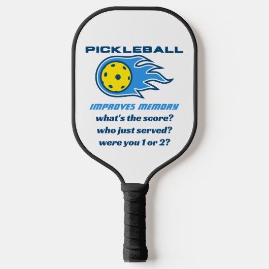 Pickleball verbetert geheugen Funny Pickleball Paddle (Voorkant)