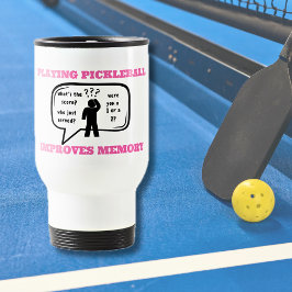 Pickleball verbetert geheugen Funny Reisbeker