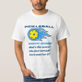 Pickleball verbetert geheugen Funny Senior T-shirt (Voorkant)