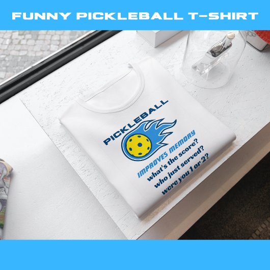 Pickleball verbetert geheugen Funny Senior T-shirt