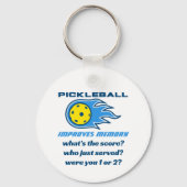 Pickleball verbetert geheugen Funny Sleutelhanger (Achterkant)