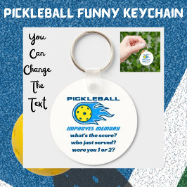 Pickleball verbetert geheugen Funny Sleutelhanger