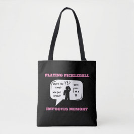 Pickleball verbetert geheugen Funny Tote Bag