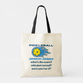 Pickleball verbetert geheugen Funny-vragen Tote Bag (Achterkant)