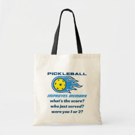 Pickleball verbetert geheugen Funny-vragen Tote Bag