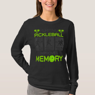 Pickleball verbetert geheugen opa t-shirt
