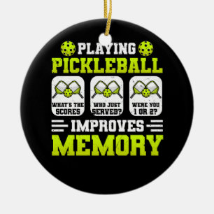 Pickleball verbetert geheugen wat scores J zijn Keramisch Ornament