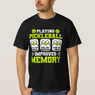 Pickleball verbetert geheugen wat scores J zijn T-shirt