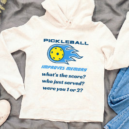 Pickleball verbetert het geheugen Funny Women's Ho Hoodie