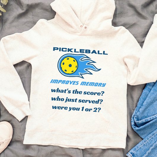 Pickleball verbetert het geheugen Funny Women's Ho Hoodie